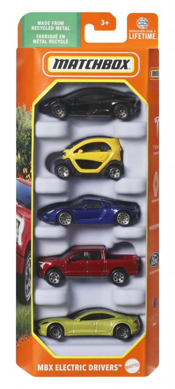 Matchbox Set 5 Masinute Metalice Mbx Electric Drivers Scara 1:64