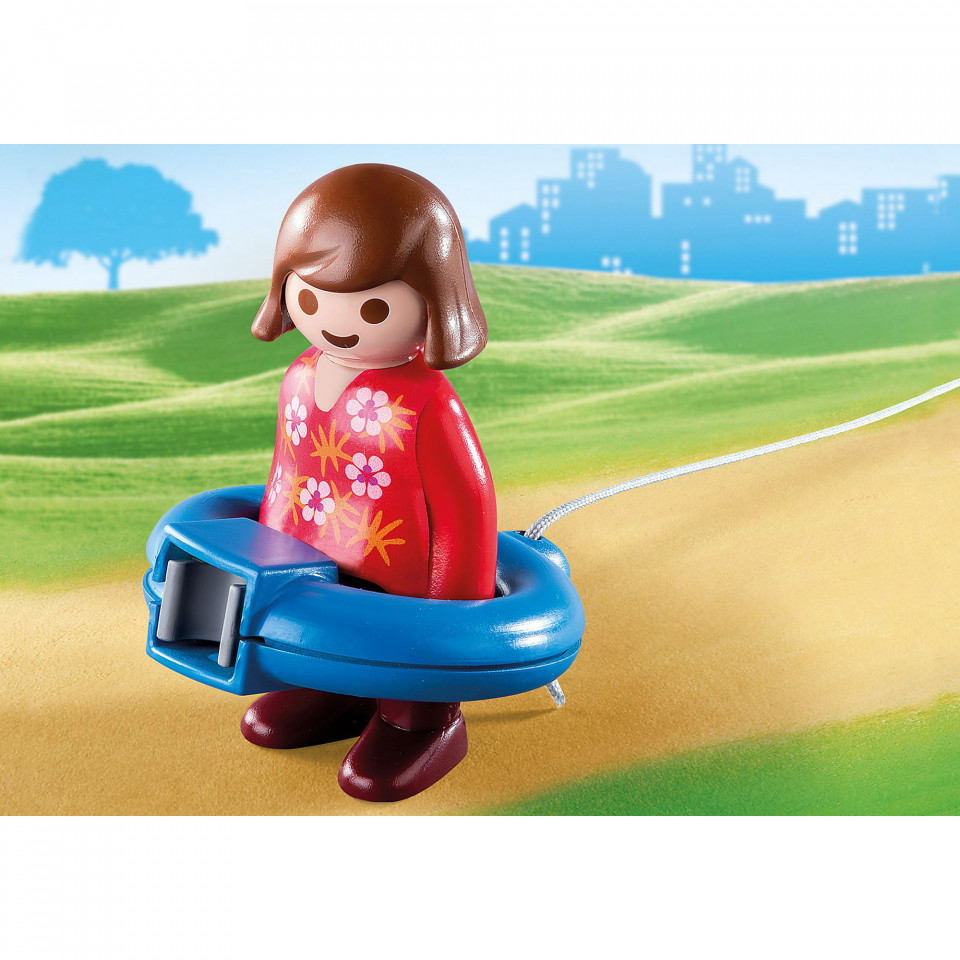 Playmobil - 1.2.3 Mama Si Fetita Cu Masinuta Catel - 4 | YEO