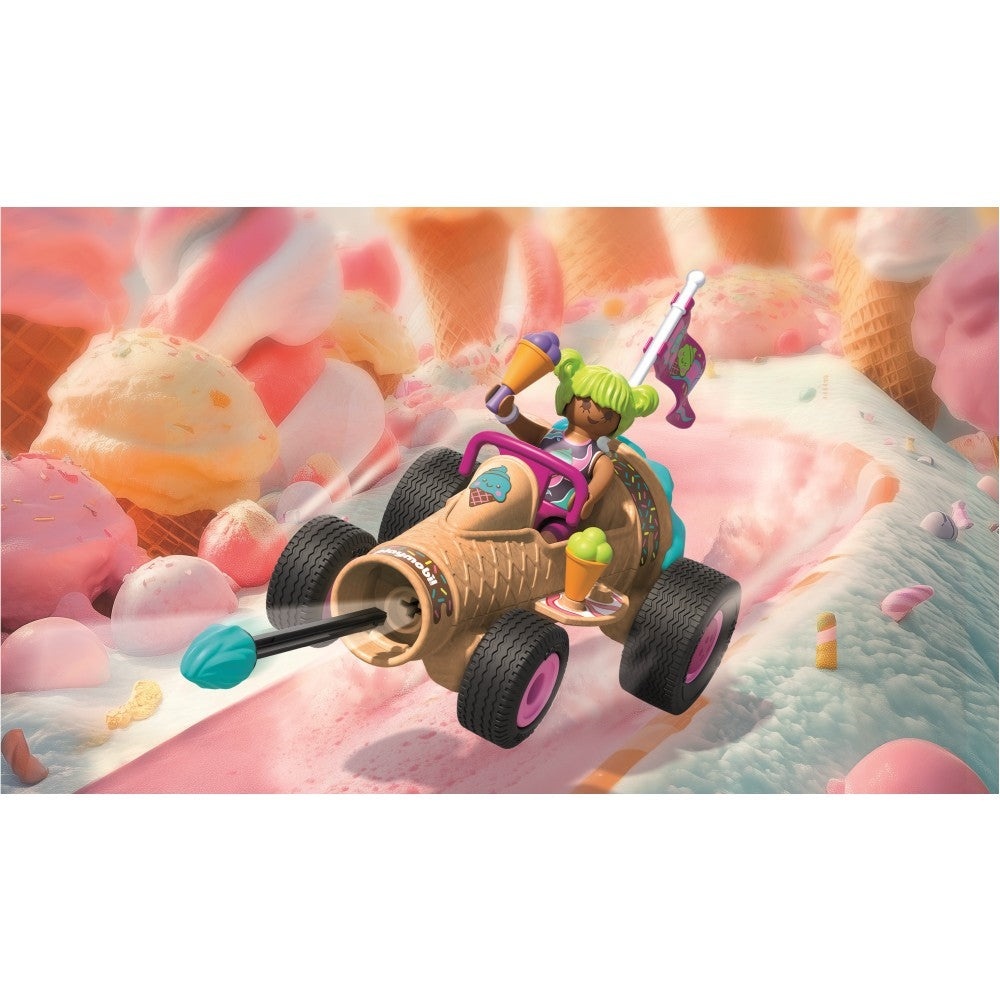 Playmobil - Jucarie de rol Cursa cu cornetul de inghetata - 3 | YEO