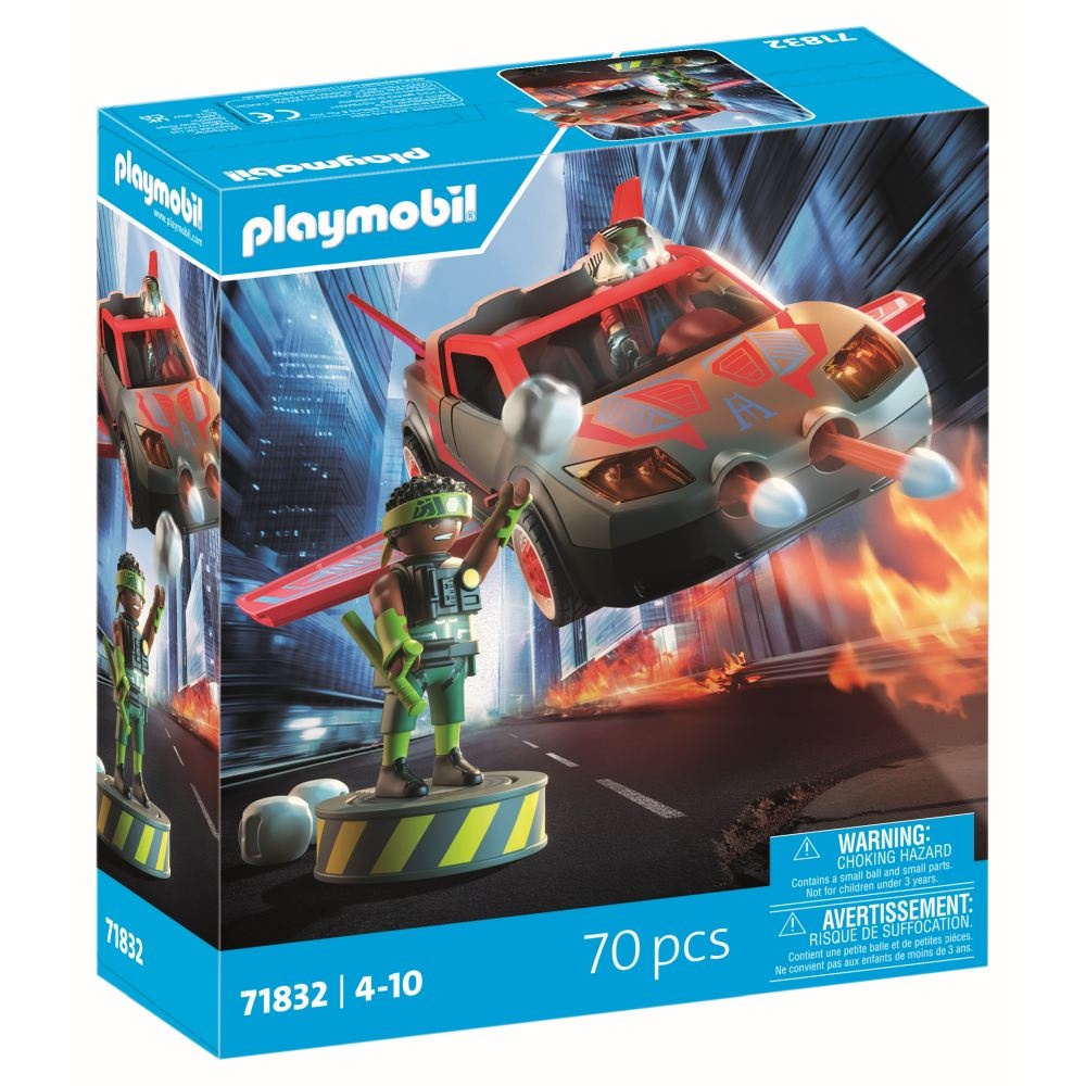 Playmobil - Jucarie de rol Lupta eroului cu vehicul - 1 | YEO