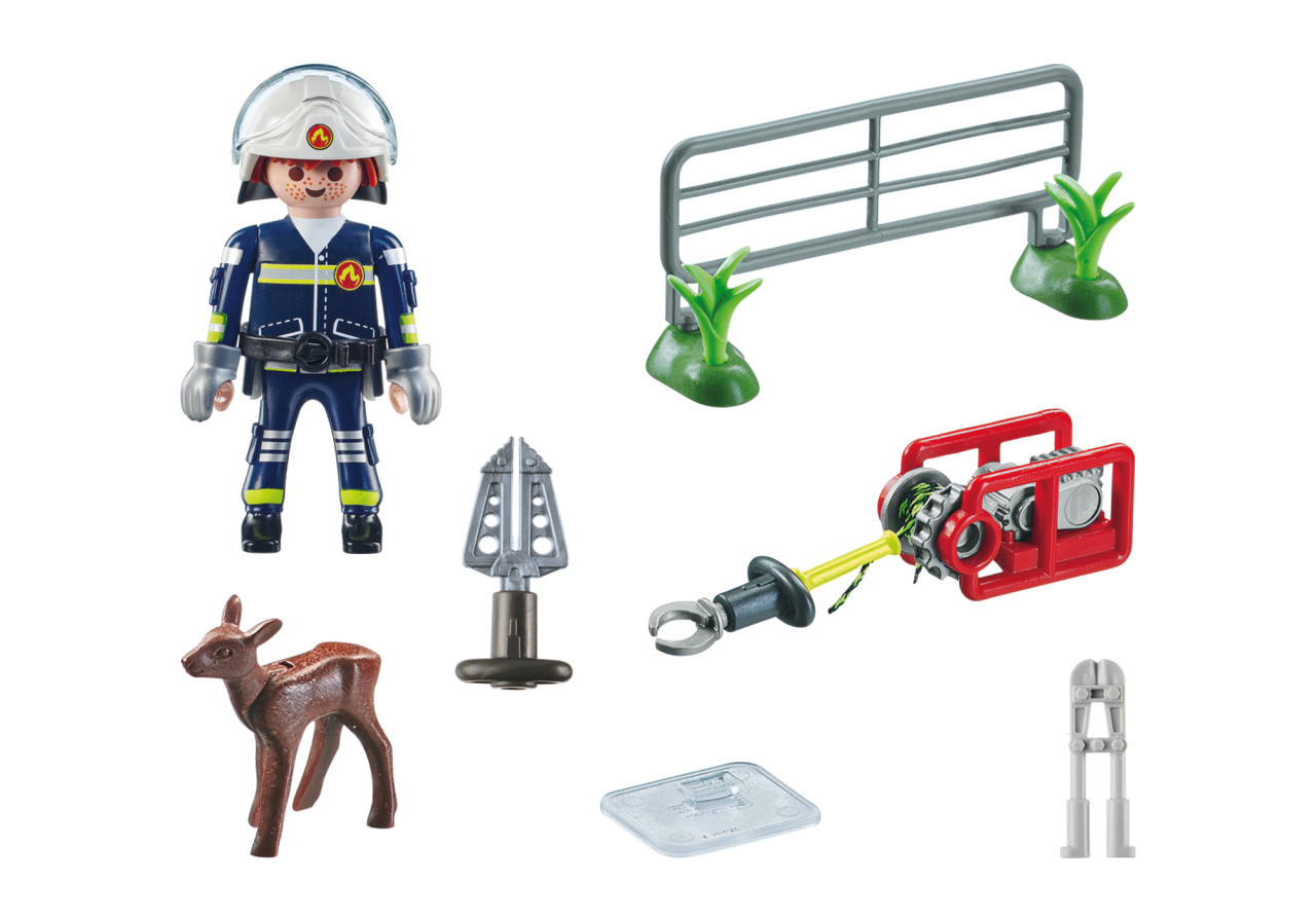 Playmobil-MISIUNEA POMPIERULUI DE SALVARE A ANIMALULUI - 1 | YEO