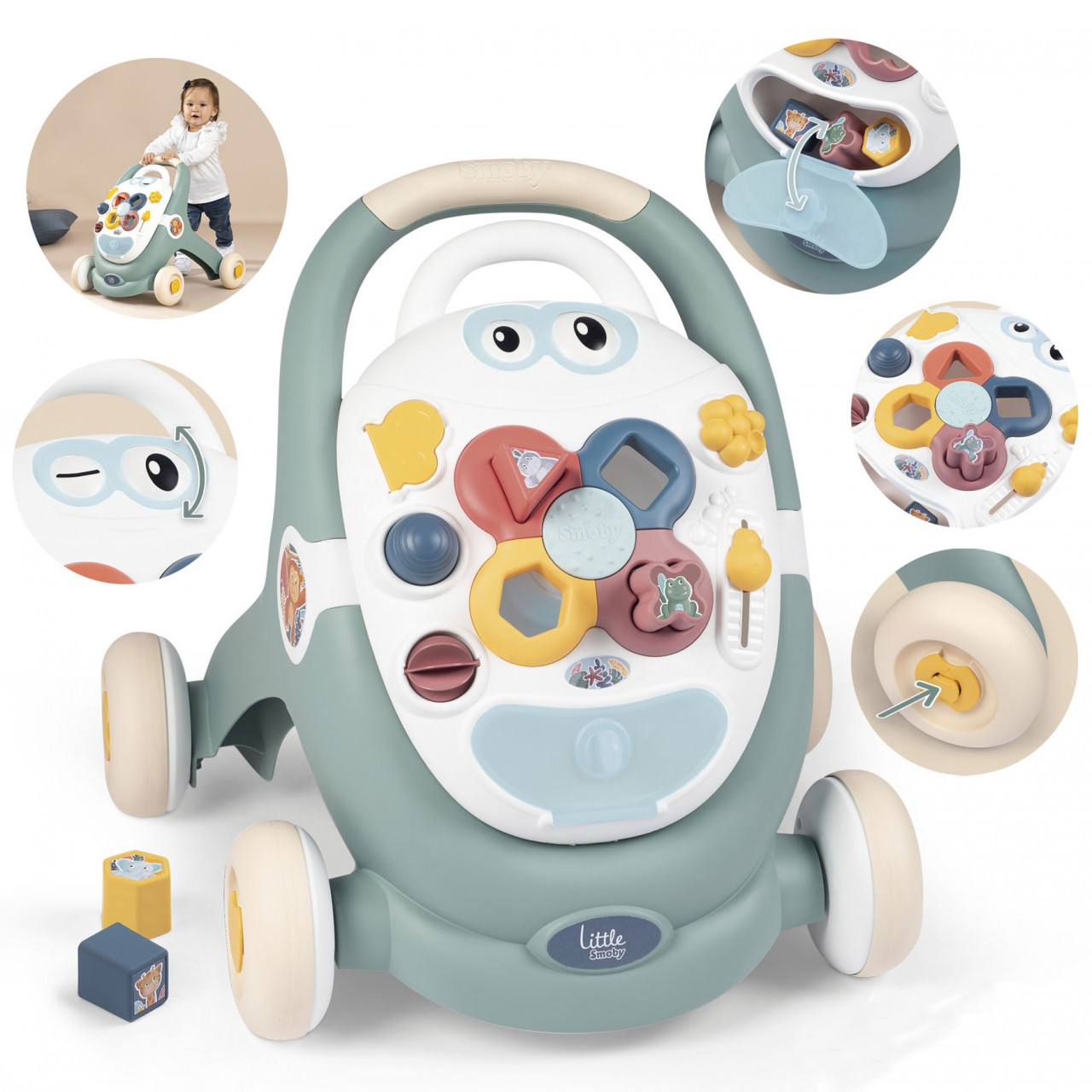 Premergator Smoby Trotty Walker 3 in 1 verde - 2 | YEO