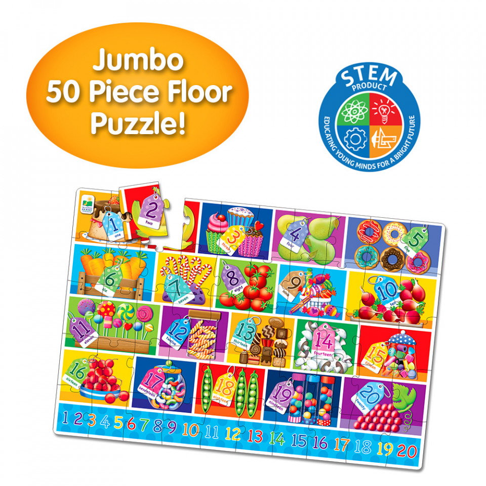 Puzzle Mare De Podea - Numere - Eng - 2 | YEO