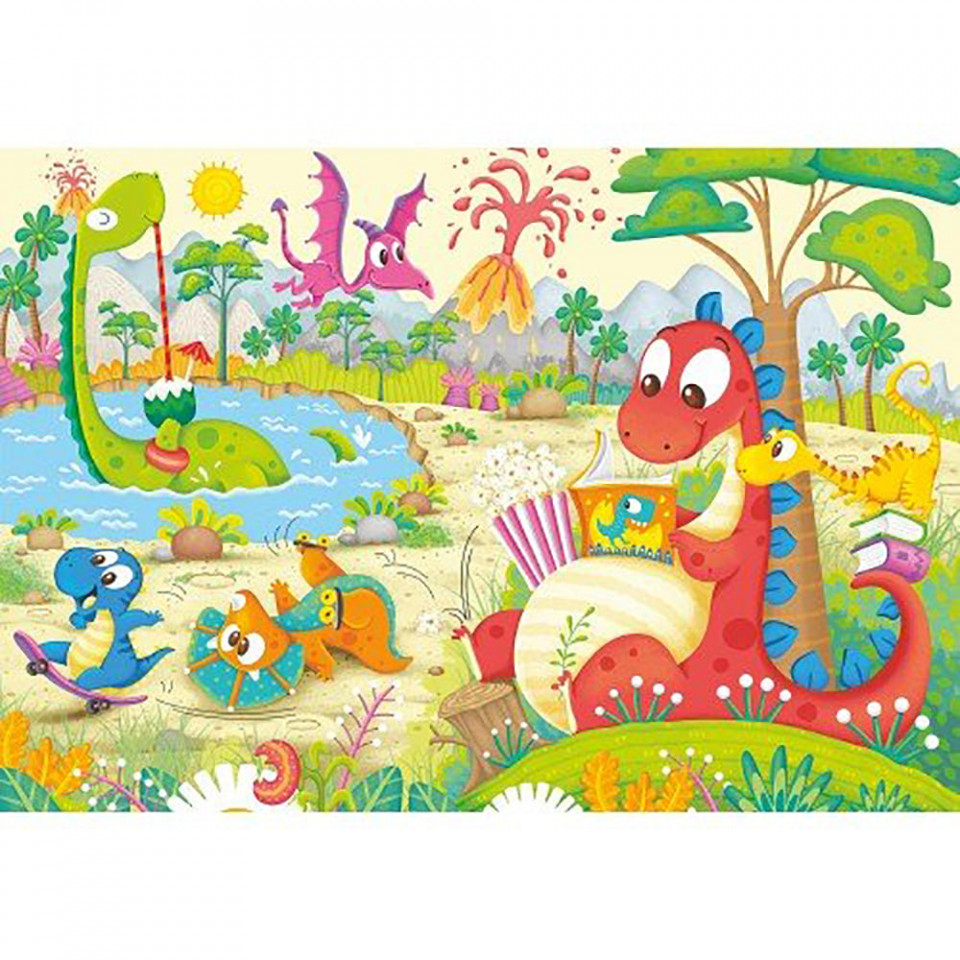 Puzzle Prietenii Mei Dinozaurii, 2X12 Piese - 2 | YEO