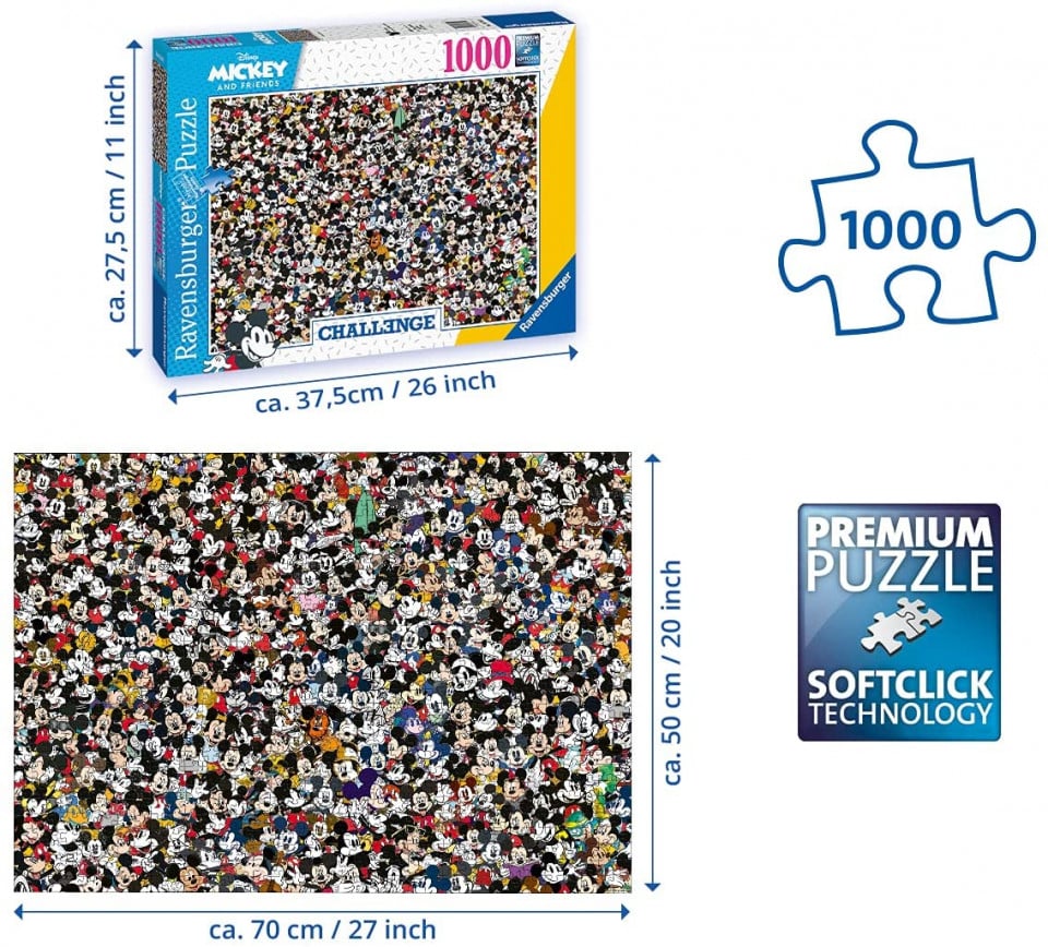 Puzzle Provocare Mickey Si Prietenii, 1000 Piese - 3 | YEO