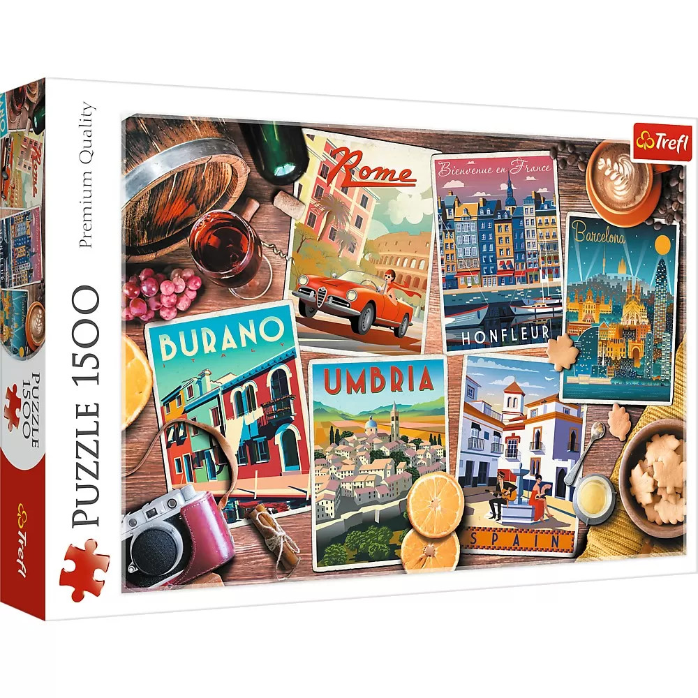 Puzzle Trefl 1500 Calatorind Prin Europa