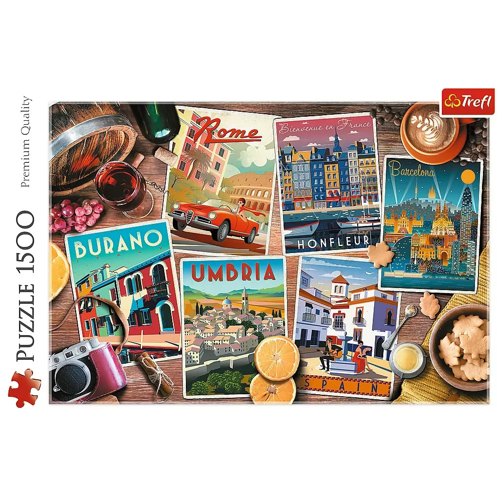 Puzzle Trefl 1500 Calatorind Prin Europa - 2 | YEO