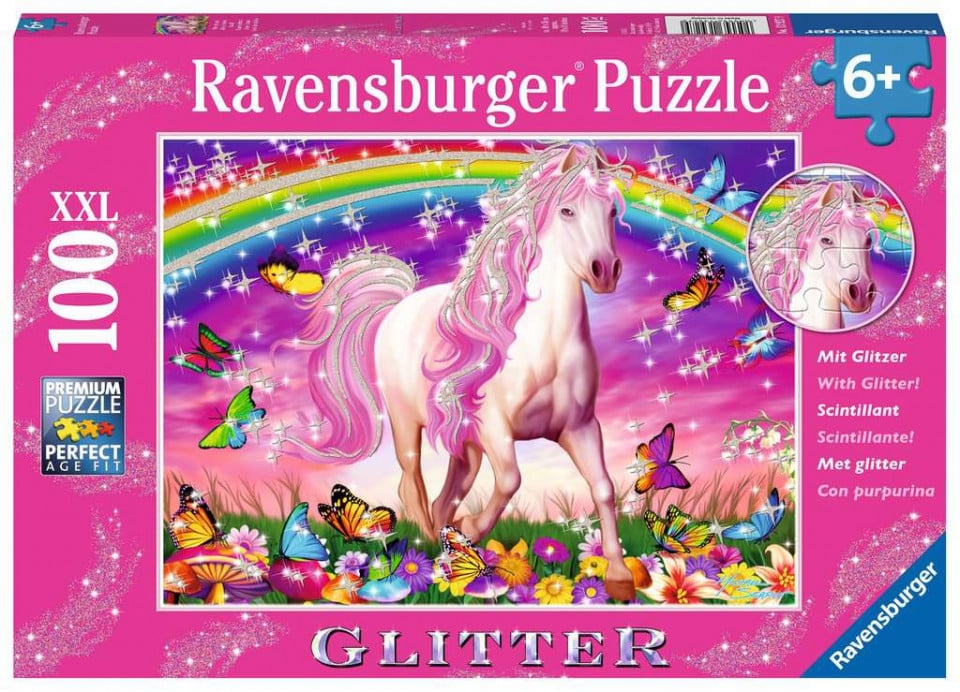 Puzzle Unicorn Si Curcubeu, 100 Piese