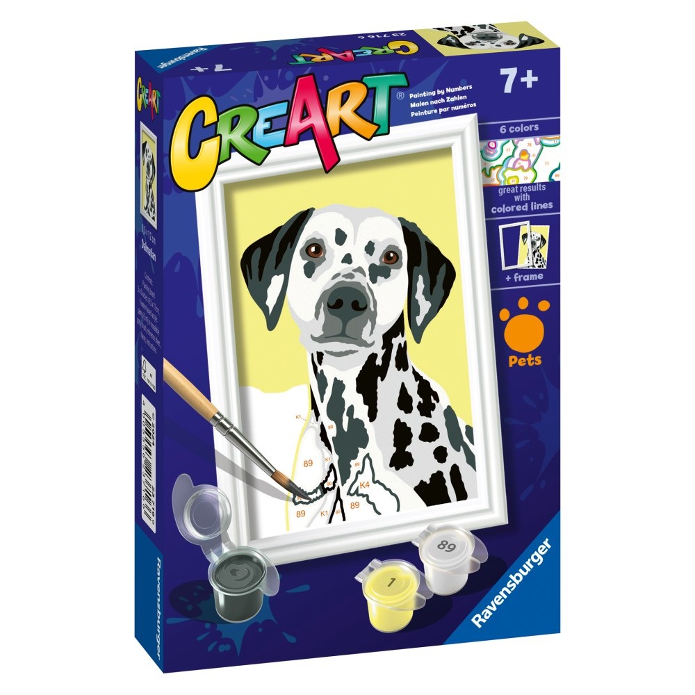 Ravensburger - CreArt pictura pe numere pentru copii caine dalmatian - 1 | YEO