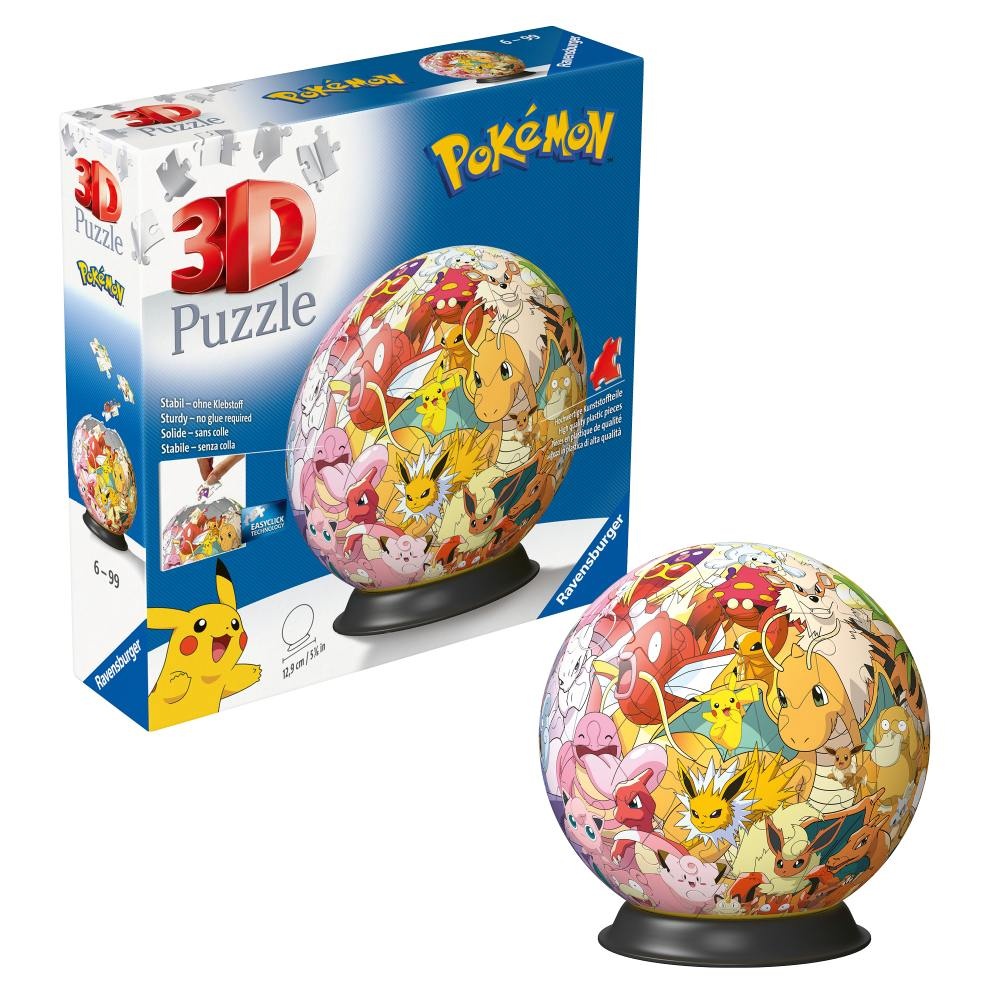 Ravensburger - Puzzle 3D bila personaje Pokemon 72 piese