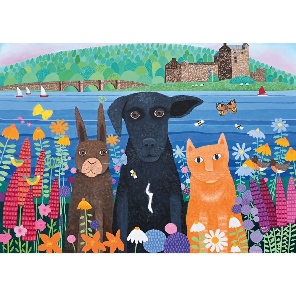 Ravensburger - Puzzle animalute la castelul Eilean Donan 1000 piese - 2 | YEO