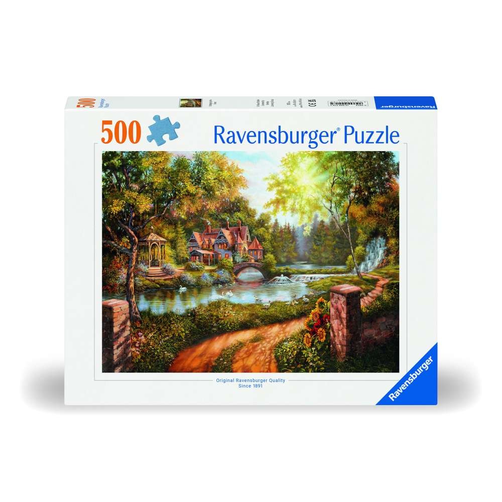 Ravensburger - Puzzle casuta langa rau 500 piese design nou