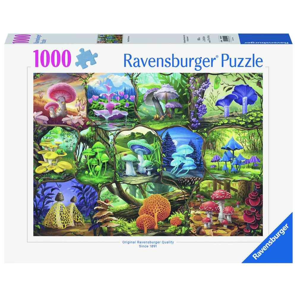 Ravensburger - Puzzle ciuperci colorate 1000 piese design nou - 1 | YEO