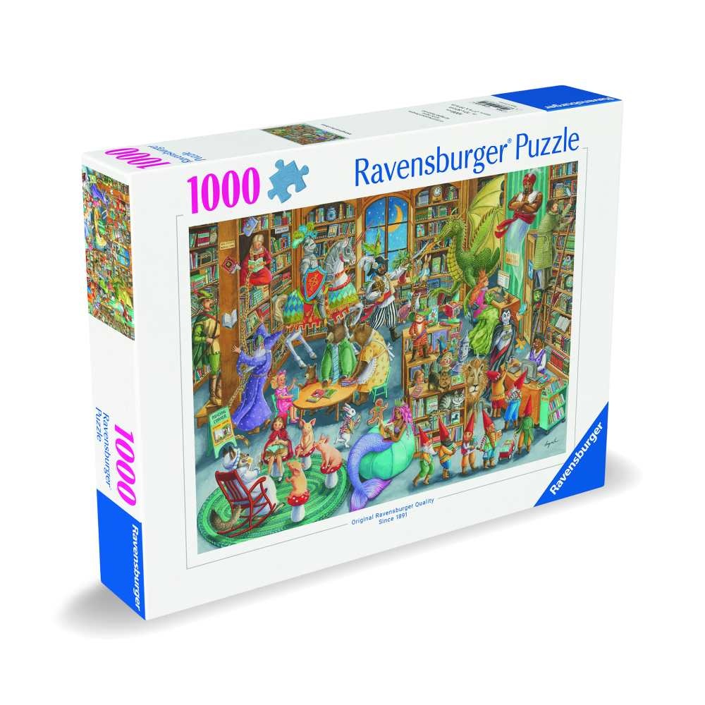 Ravensburger - Puzzle noaptea in librarie 1000 piese design nou - 1 | YEO