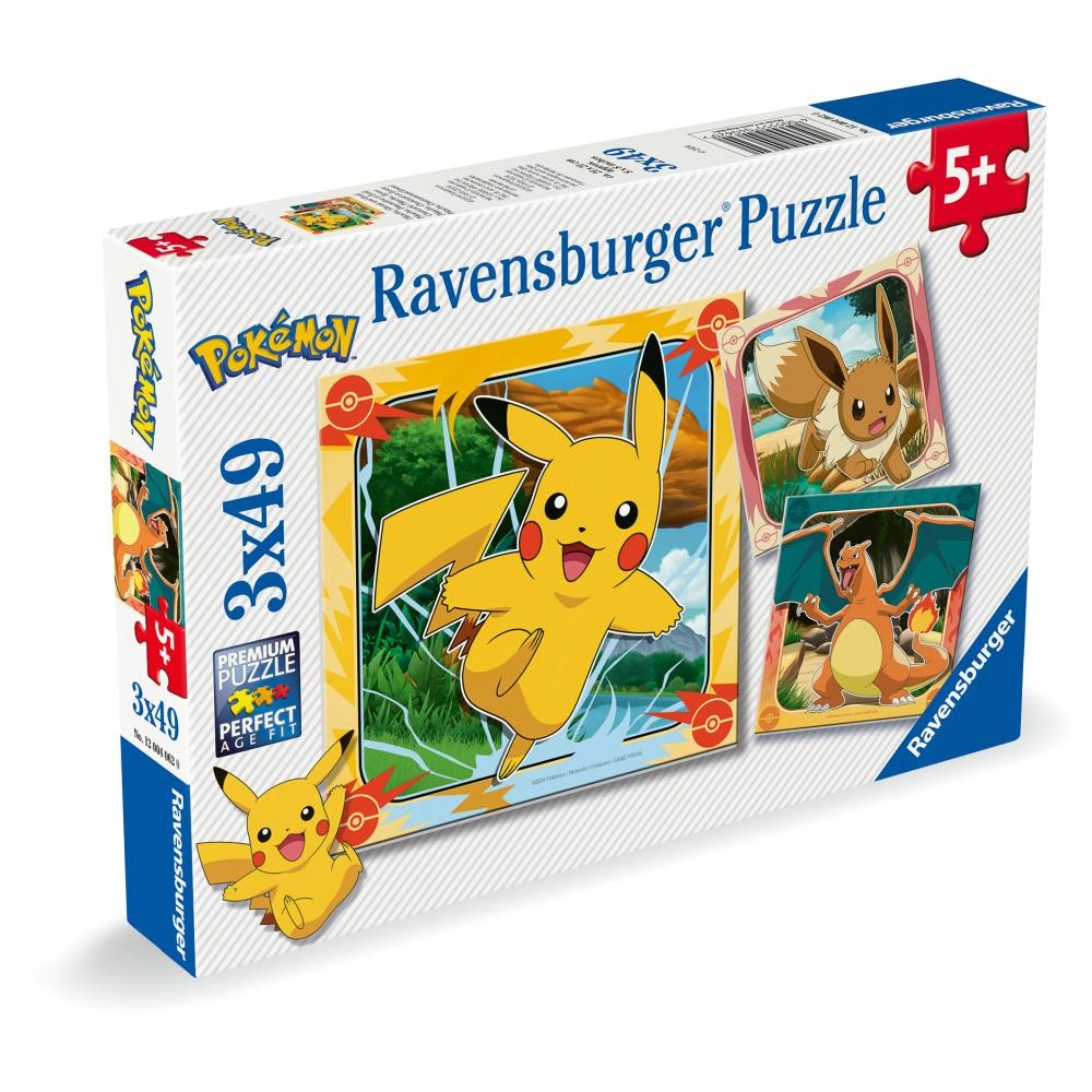 Ravensburger - Puzzle Pokemon 3x49 piese