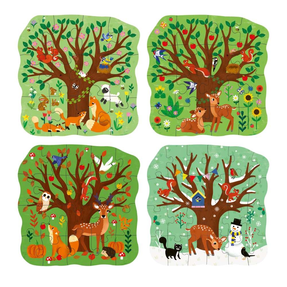Ravensburger - Puzzle Up anotimpuri 4 puzzle contur 12 16 20 24 piese - 3 | YEO