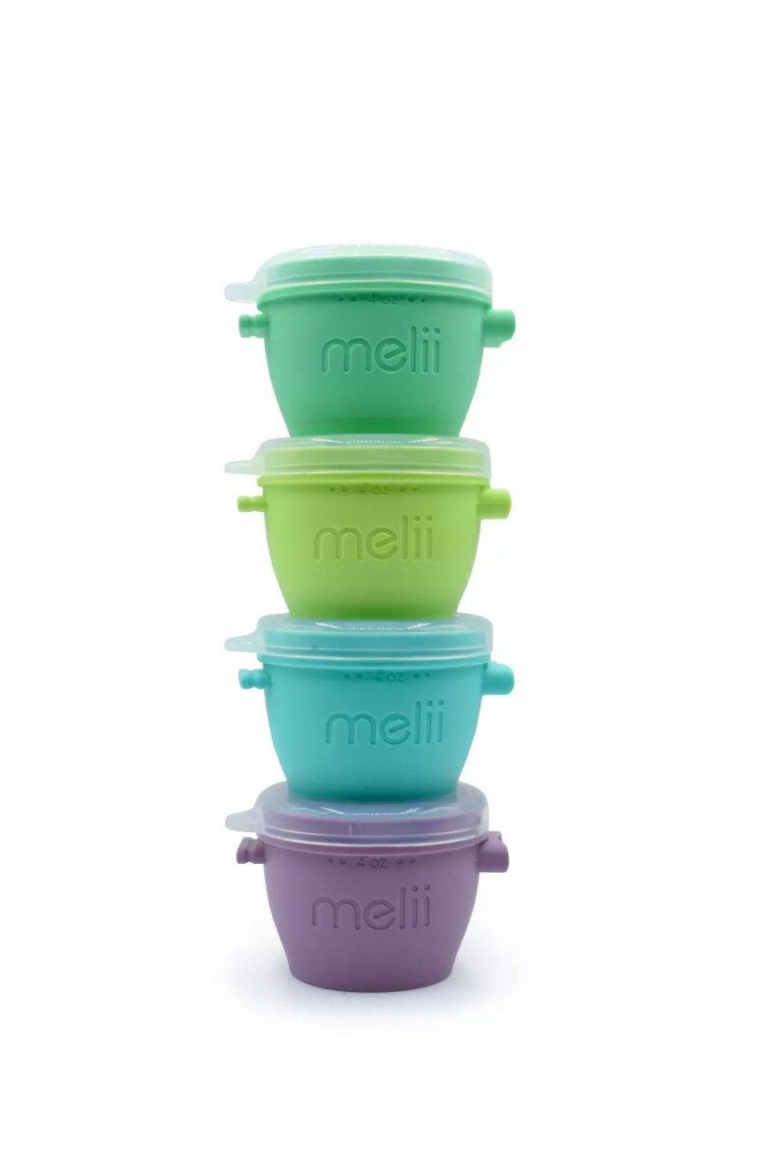 Set 4 Recipiente Silicon Snap&Go, Melii, 4*177 Ml