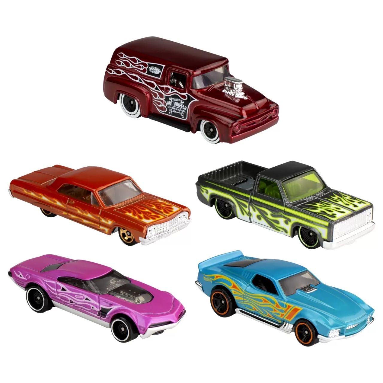 Set 5 Masini Hot Wheels Hw Flames - 1 | YEO