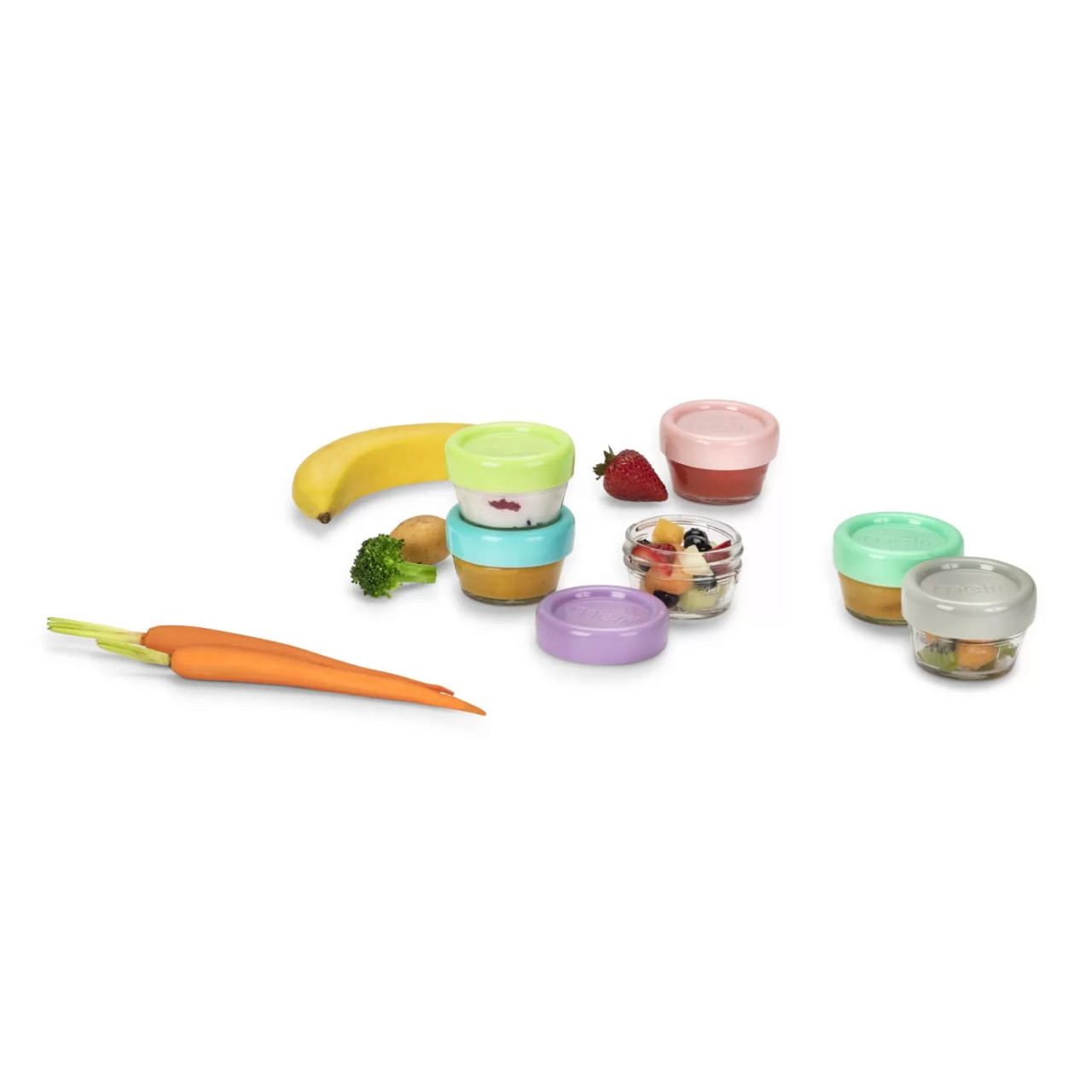 Set 6 Recipiente Sticla Pentru Hrana Bebe, Melii, 59 Ml - 2 | YEO