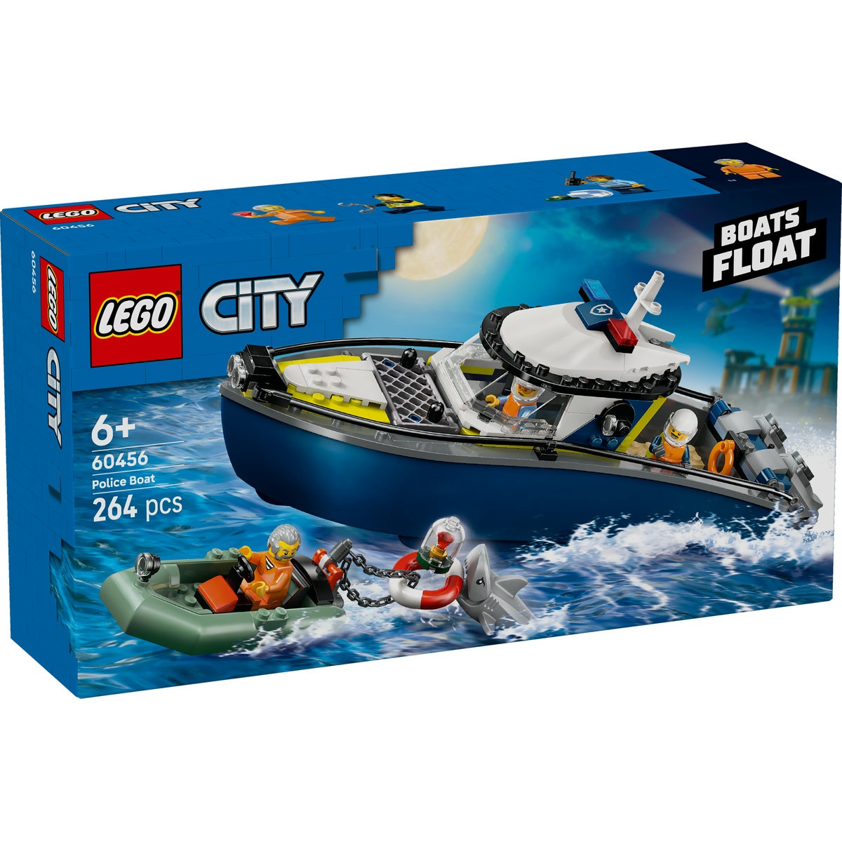Set LEGO City - Urmărire cu barca de poliţie (60456) - 1 | YEO