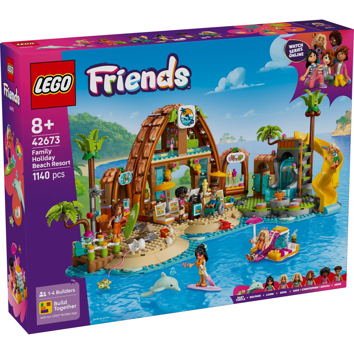 Set LEGO Friends - Staţiune de pe litoral pentru vacanţă cu familia (42673) - 1 | YEO