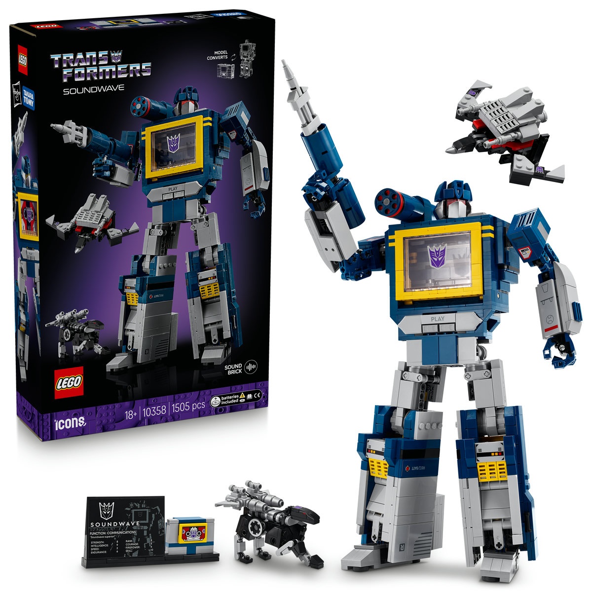 Set LEGO Icons - Transformers: Soundwave (10358)