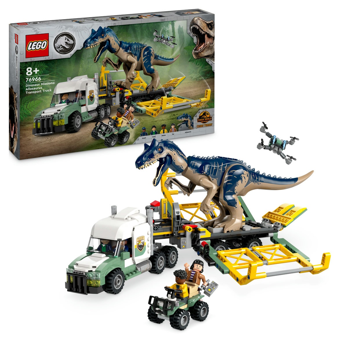 Set LEGO Jurassic World - Misiunea ”Dinozaur”: Camion de transport pentru un Allosaurus (76966)