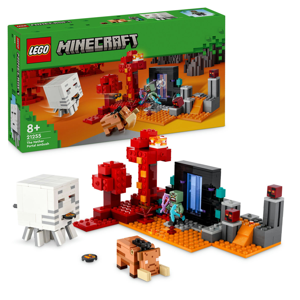 Set LEGO Minecraft - Amuscada in portalul Nether (21255)