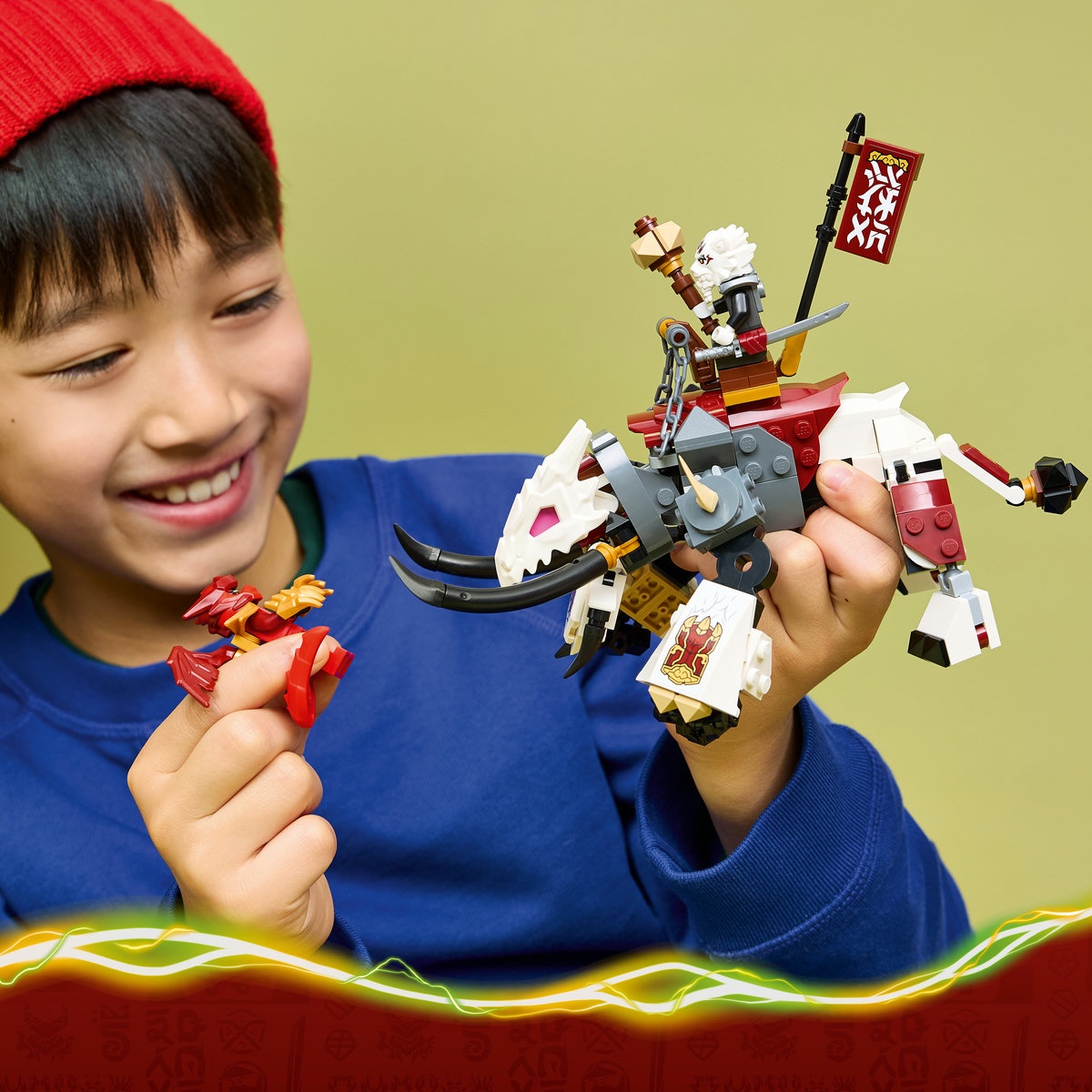 Set LEGO Ninjago - Zilvar și monstrul dragon Grimtak (71863)