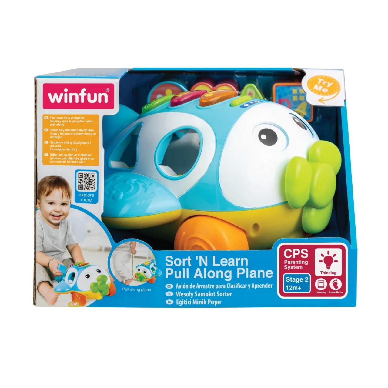 Winfun Jucarie De Tras Avion Cu Activitati