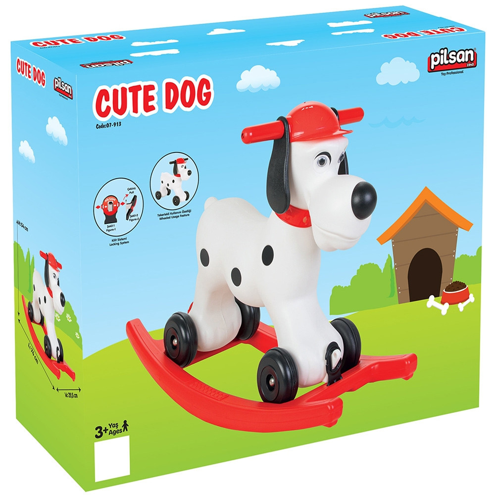 Balansoar pentru copii Pilsan Cute Dog white - 1 | YEO