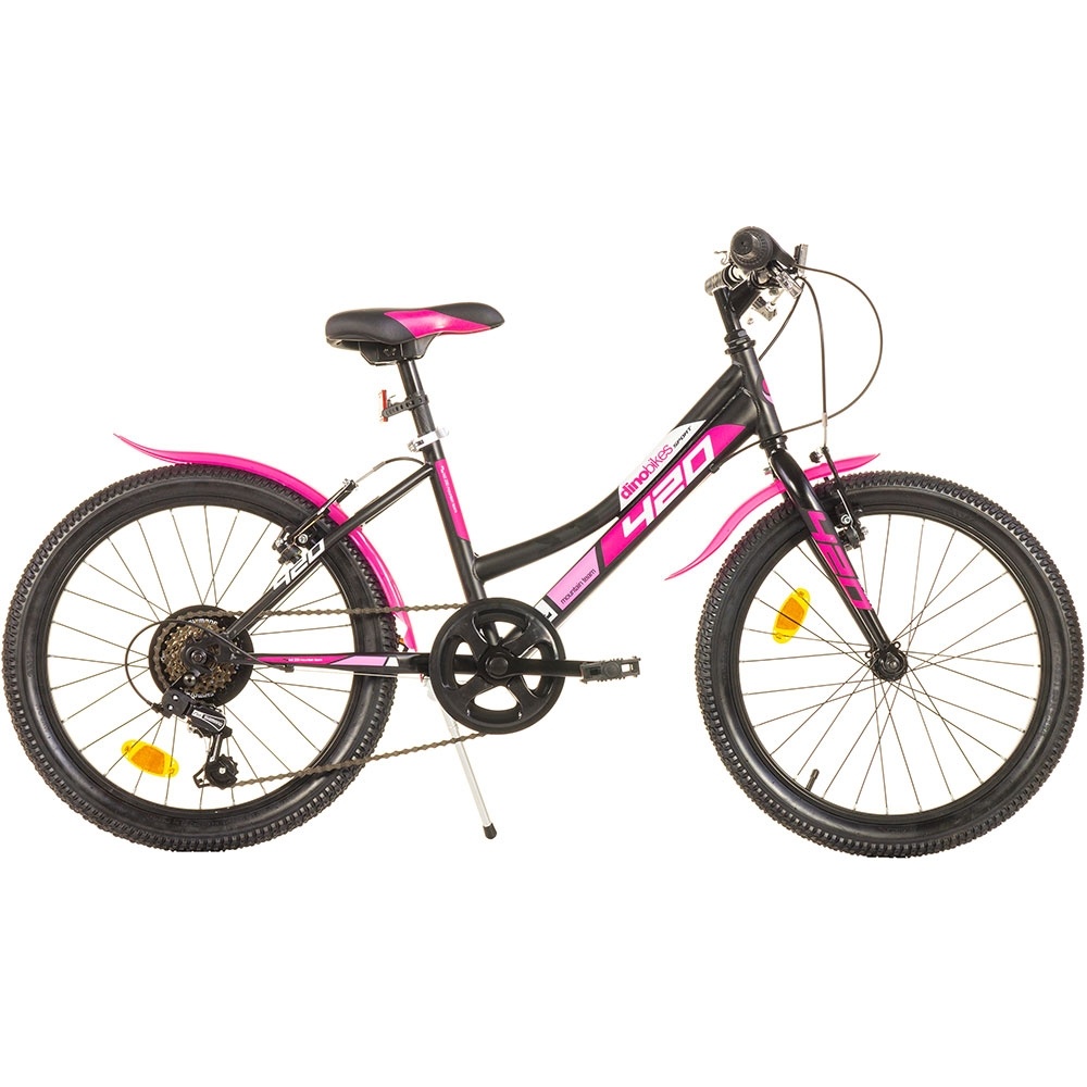 Bicicleta copii Dino Bikes 20\' MTB fete Sport negru cu 6 viteze