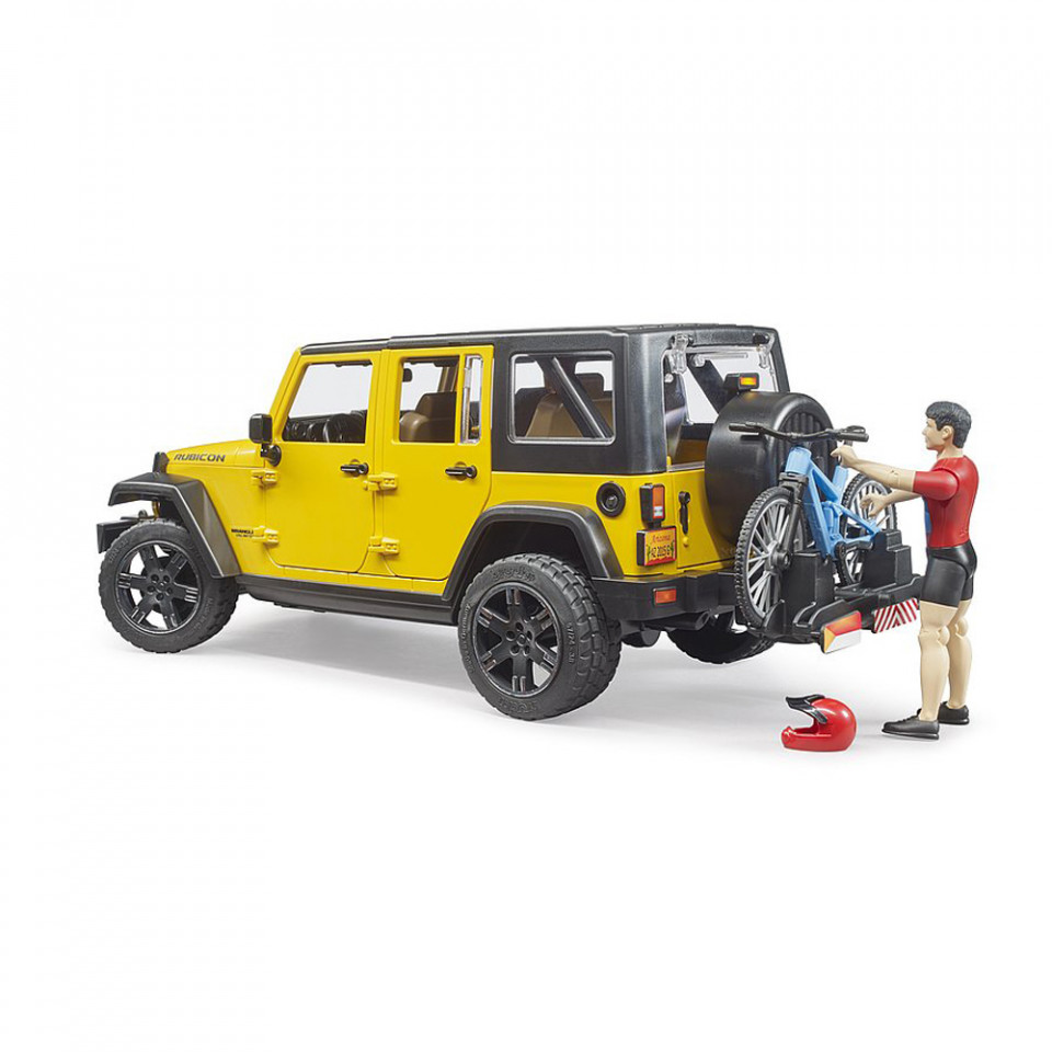 Bruder - Jeep Wrangler Unlimited Rubicon Cu Bicicleta Si Ciclist - 3 | YEO