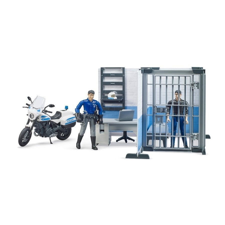 Bruder - Statie De Politie Cu Motocicleta