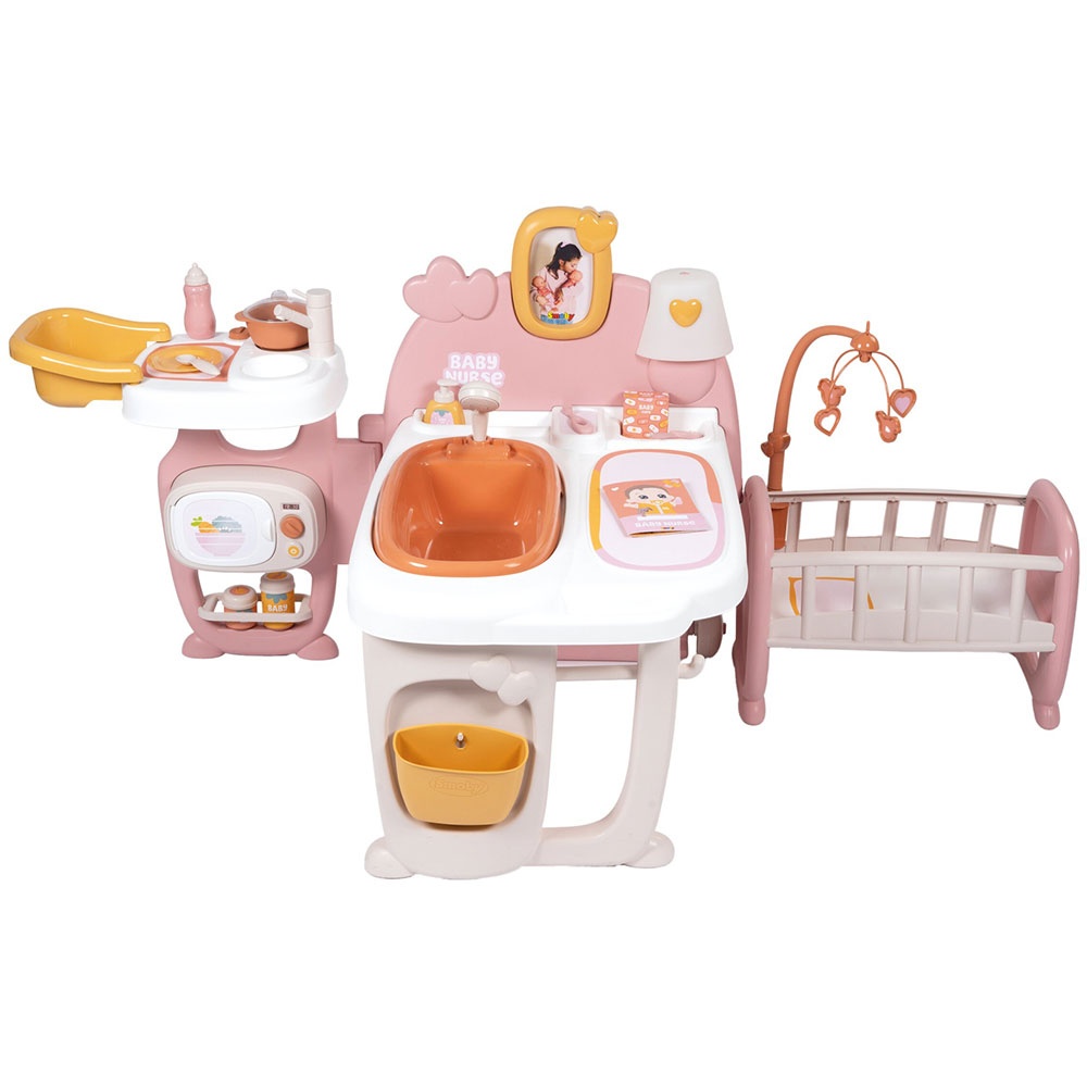 Centru de ingrijire pentru papusi Smoby Baby Nurse Large Doll`s Play Center cu 18 accesorii