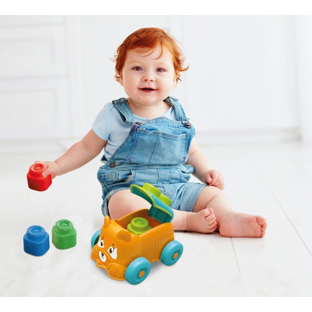Clementoni - Jucarie educationala Soft Clemmy catel portocaliu cu cuburi moi - 3 | YEO