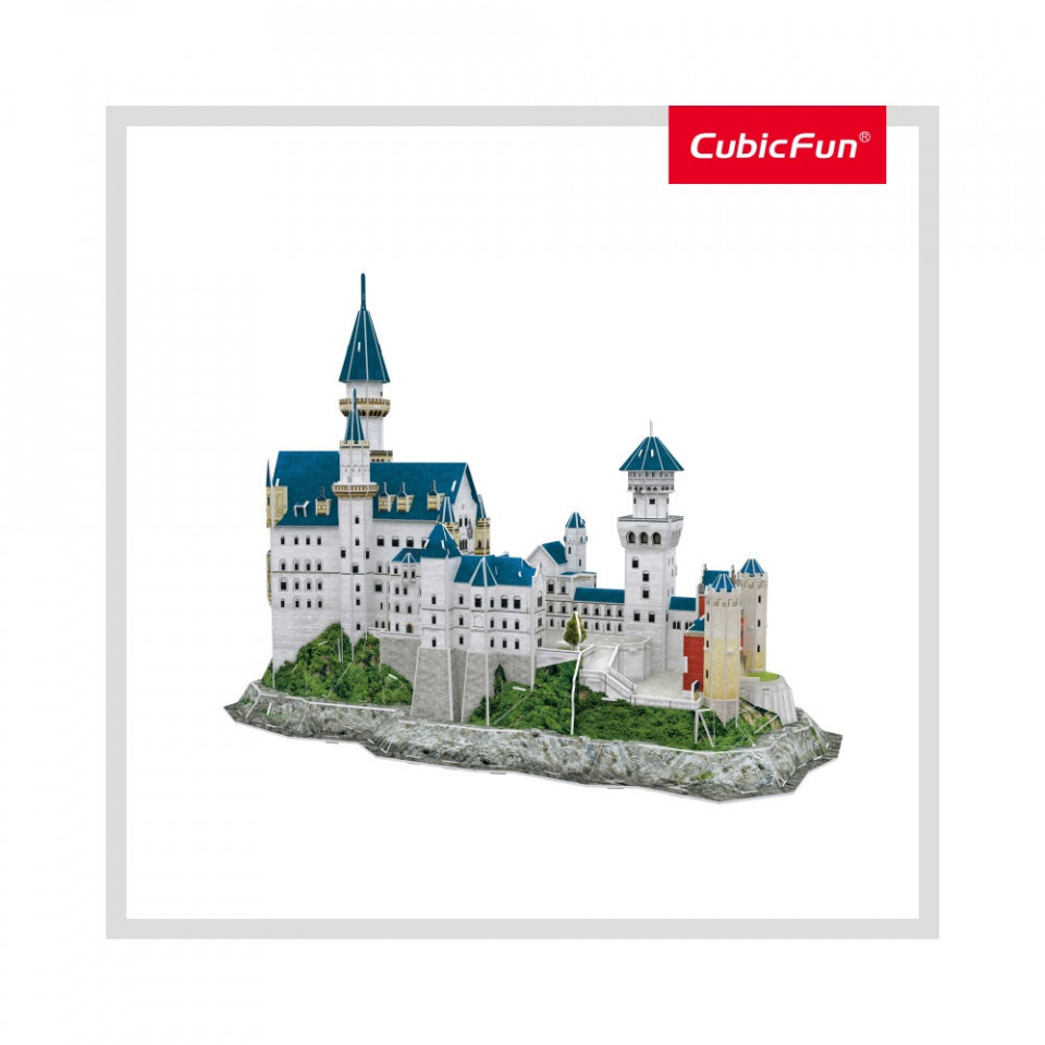 Cubic Fun - Puzzle 3D+Brosura-Castelul Neuschwanstein 121 Piese