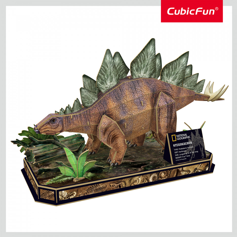 Cubic Fun - Puzzle 3D Stegosaurus 62 Piese