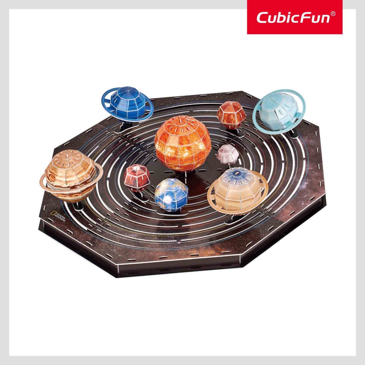 CUBICFUN - PUZZLE 3D SISTEMUL SOLAR 173 PIESE CU BROSURA IN ROMANA