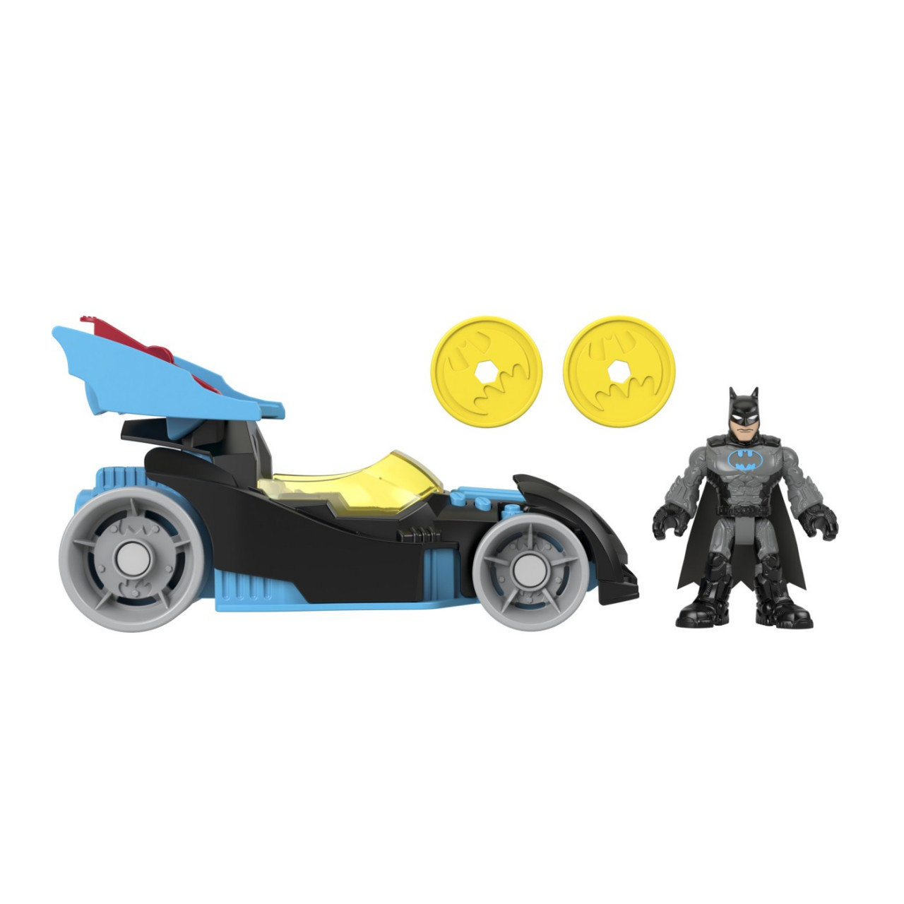 Fisher Price Imaginext Dc Super Friends Vehicul Cu Figurina Batman Cu Costum Gri - 3 | YEO