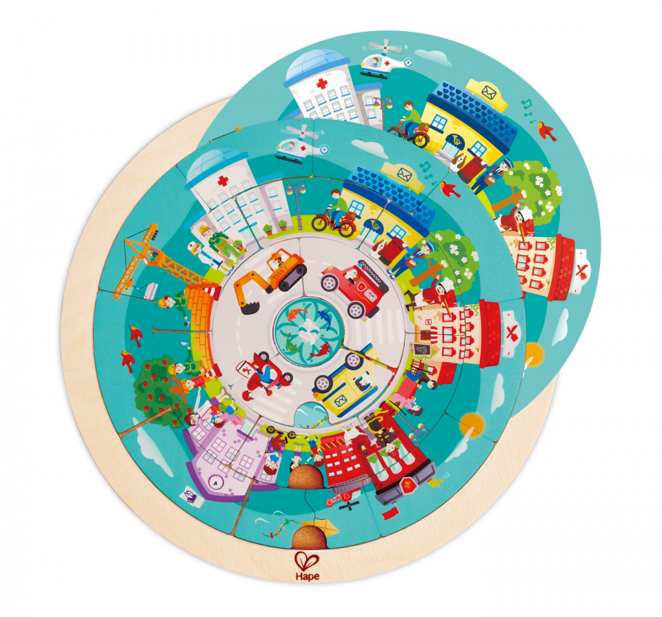 Hape Puzzle Rotund Cu 2 Fete - 3 | YEO