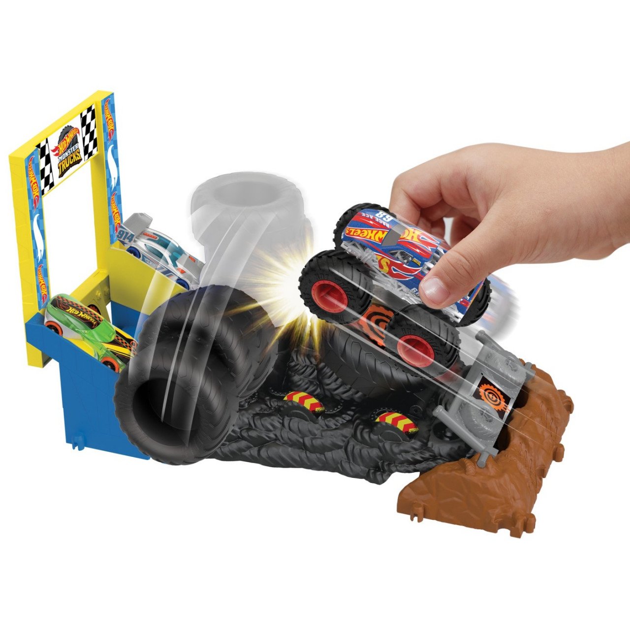 Hot Wheels Monster Trucks Entry Challenge Arena Smashers Provocarea Smash Race - 2 | YEO