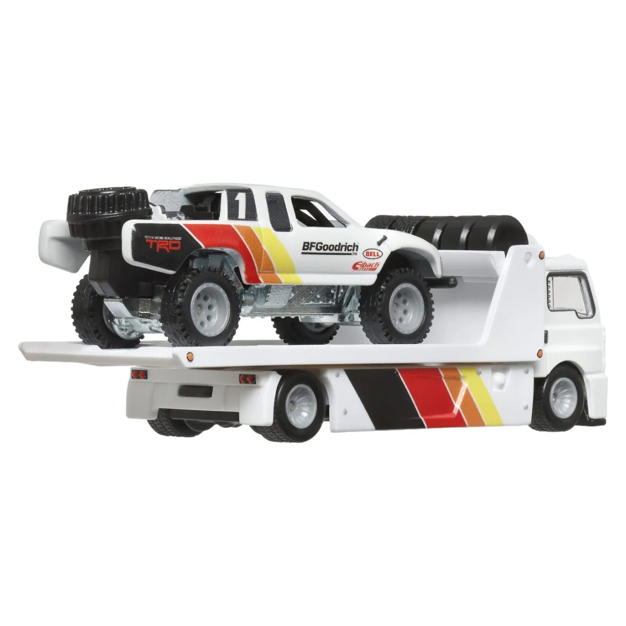 Hot Wheels Transportator Fleet Street Cu Masinuta Toyota Off Road Truck Scara 1:64 - 3 | YEO