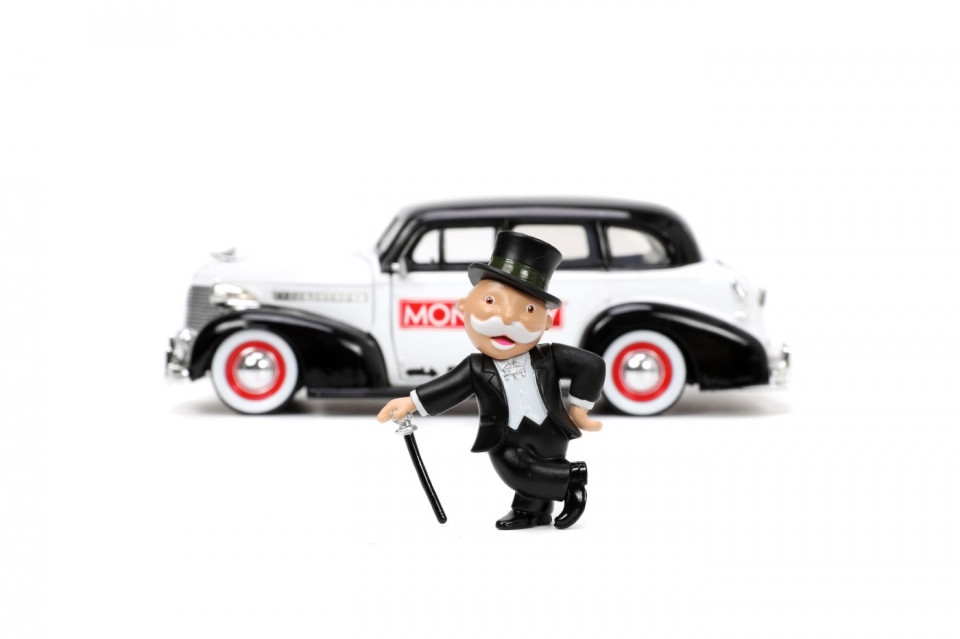 Jada Set Masinuta Metalica Chevrolet Master Deluxe 1939 Scara 1:24 Si Figurina Mr Monopoly - 3 | YEO