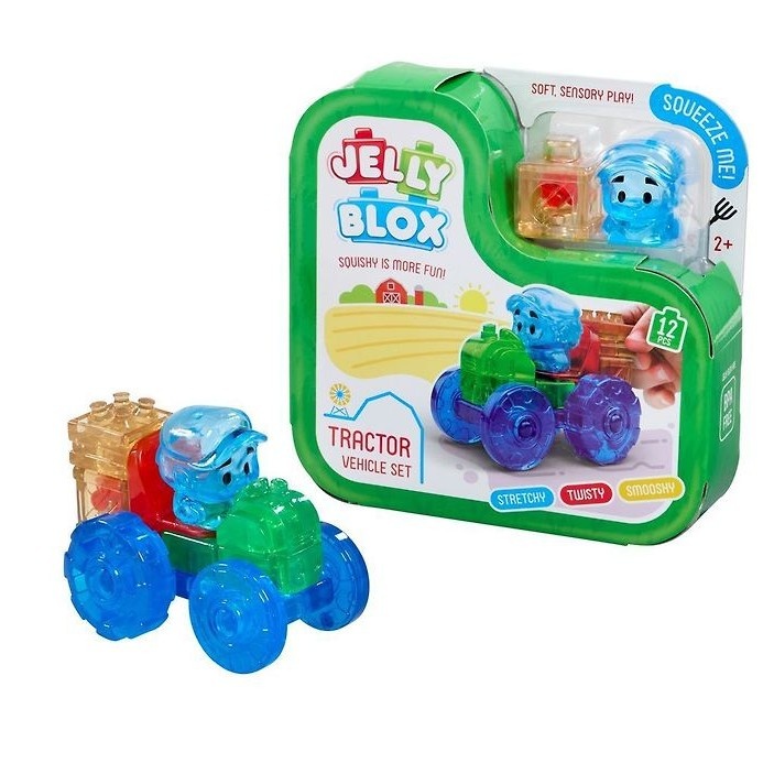 Jelly Blox - Set de joaca cu tractor, 12 piese