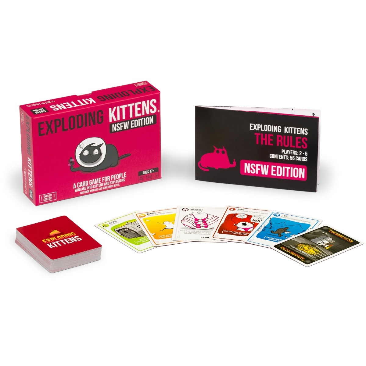 Joc de societate Exploding Kittens pentru adulti (Pink Edition), limba romana - 2 | YEO