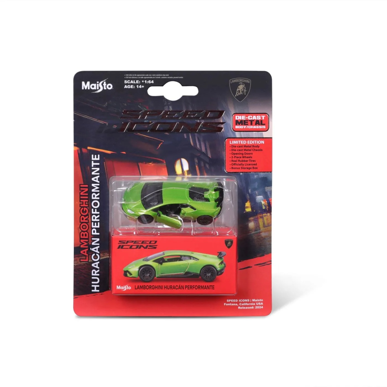 Maisto Masinuta Metalica Speed Icons Lamborghini Huracan Performante Verde Scara 1 La 64