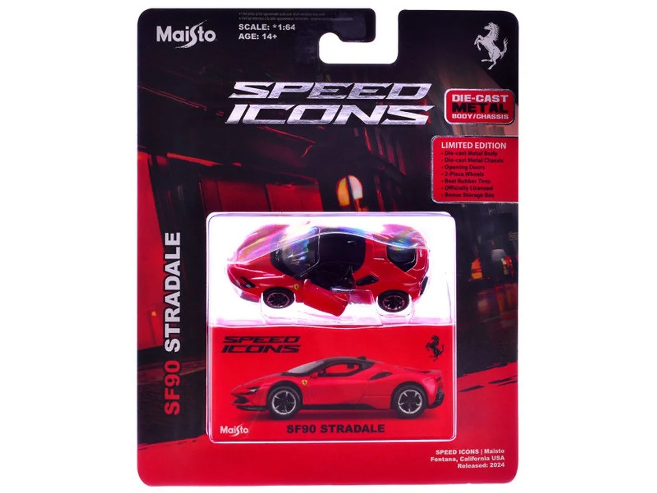 Maisto Masinuta Metalica Speed Icons Sf90 Stradale Rosu Scara 1 La 64