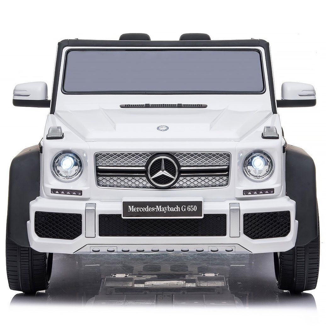 Masinuta electrica Chipolino SUV Mercedes Maybach G650 white cu scaun din piele si roti EVA - 1 | YEO