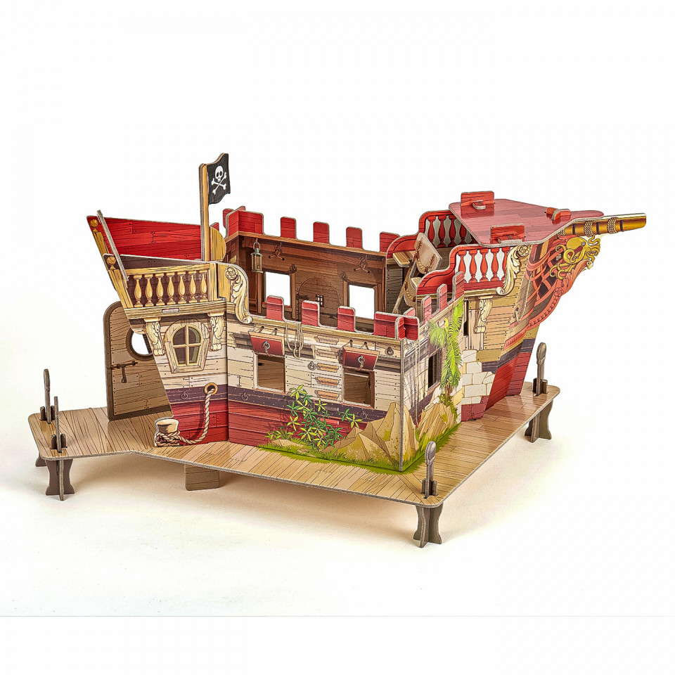 Papo Figurina Puzzle 3D Corabie Pirati - 1 | YEO